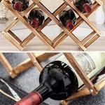 Wood Wine Rack for 10 Bottles - Brown alternate 5