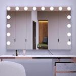 LED Vanity Makeup Mirror with Lights, 91x62cm alternate 1