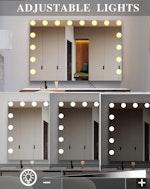 LED Vanity Makeup Mirror with Lights, 91x62cm alternate 6