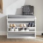 Hallway Shoe Bench with Cushion & Storage alternate 3