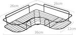 Corner Shower Caddy with 2 Hooks alternate 1