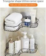 Corner Shower Caddy with 2 Hooks alternate 3