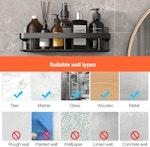 2-Pack Shower Caddy with 4 Hooks, Rustproof alternate 5