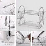 2 Tier Chrome Dish Rack alternate 5