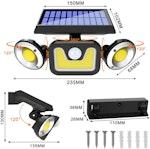 Adjustable Triple-Head Solar Lights for Outdoor alternate 1