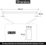 40cm Silver Brushed Towel Bar Rail alternate 5