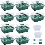10-Pack Seed Starter Tray Kits with Dome & Base thumbnail