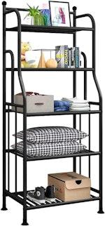 5-Tier Black Metal Shelving Unit thumbnail