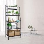 5-Tier Black Metal Shelving Unit alternate 6
