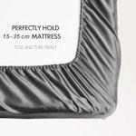 Queen Satin Sheet Set 2000TC Deep Pocket - Gray alternate 5