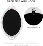 Oval Antique White Wall Mirror 25x38 cm alternate 2