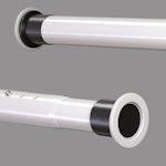 Adjustable No-Drill Shower Curtain Rod 260x210cm thumbnail
