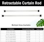 Adjustable No-Drill Shower Curtain Rod 260x210cm alternate 4