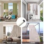Adjustable No-Drill Shower Curtain Rod 260x210cm alternate 5