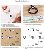 DIY Frameless Wall Clock with Roman Numerals alternate 6