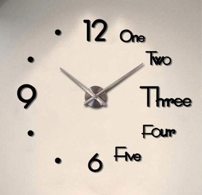 DIY Frameless Wall Clock with Roman Numerals cover