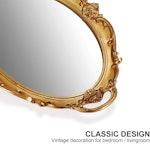 Oval Antique Gold Wall Mirror 25x38 cm alternate 1