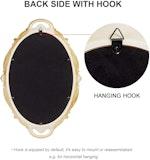 Oval Antique Gold Wall Mirror 25x38 cm alternate 2