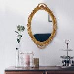 Oval Antique Gold Wall Mirror 25x38 cm alternate 3