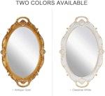Oval Antique Gold Wall Mirror 25x38 cm alternate 4