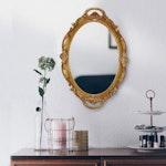 Oval Antique Gold Wall Mirror 25x38 cm alternate 7