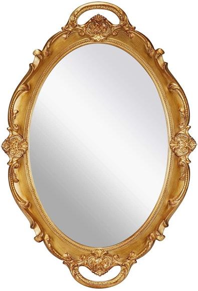 Oval Antique Gold Wall Mirror 25x38 cm cover