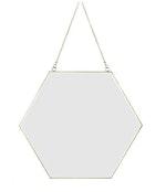Gold Hexagon Wall Mirror Decor thumbnail