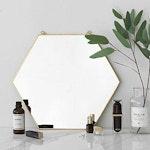 Gold Hexagon Wall Mirror Decor alternate 5