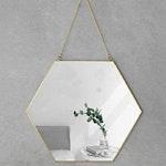 Gold Hexagon Wall Mirror Decor alternate 6
