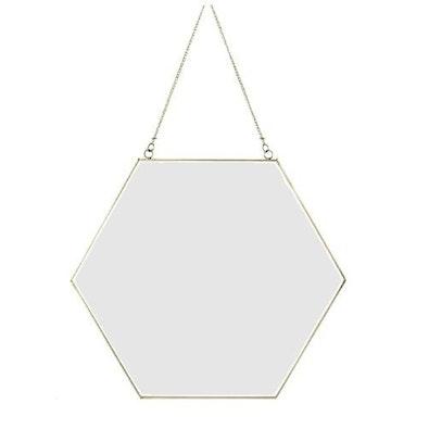 Gold Hexagon Wall Mirror Decor cover
