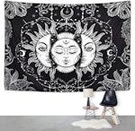 Black & White Sun and Moon Tapestry alternate 3