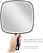Extra Large Black Handheld Mirror with Handle alternate 1