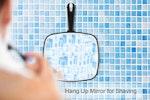 Extra Large Black Handheld Mirror with Handle alternate 3