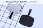 Extra Large Black Handheld Mirror with Handle alternate 4