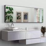 Full Length Square Mirror 106x35cm - Black alternate 4