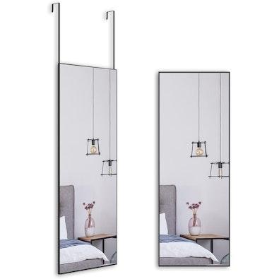 Full Length Square Mirror 106x35cm - Black cover