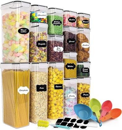 Airtight Food Storage Set - 16 Pc Pantry Organizer cover