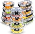 12-Pack Glass Meal Prep Containers with Lids