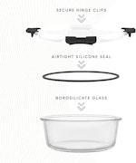 12-Pack Glass Meal Prep Containers with Lids alternate 2