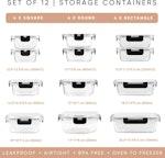 12-Pack Glass Meal Prep Containers with Lids alternate 4