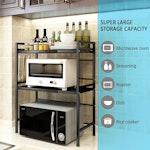 Black Microwave Shelf & Kitchen Organizer alternate 1