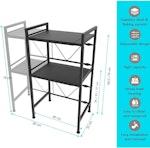 Black Microwave Shelf & Kitchen Organizer alternate 4