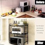 Black Microwave Shelf & Kitchen Organizer alternate 5
