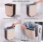 Collapsible Kitchen Door Trash Can - Beige alternate 3