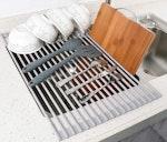 Roll-Up Dish Drying Rack Over Sink 52x33cm alternate 4
