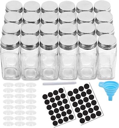24 Glass Spice Jars with Labels cover