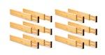12 Bamboo Adjustable Drawer Dividers 44-55cm thumbnail
