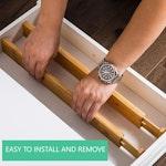 12 Bamboo Adjustable Drawer Dividers 44-55cm alternate 8
