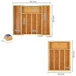 Bamboo Expandable Cutlery Tray - Natural alternate 2