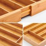 Bamboo Expandable Cutlery Tray - Natural alternate 4
